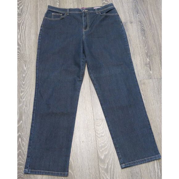 GLORIA VANDERBILT Amanda Jeans Size 16 Average Women High Rise Blue Dark Plus - Picture 1 of 11